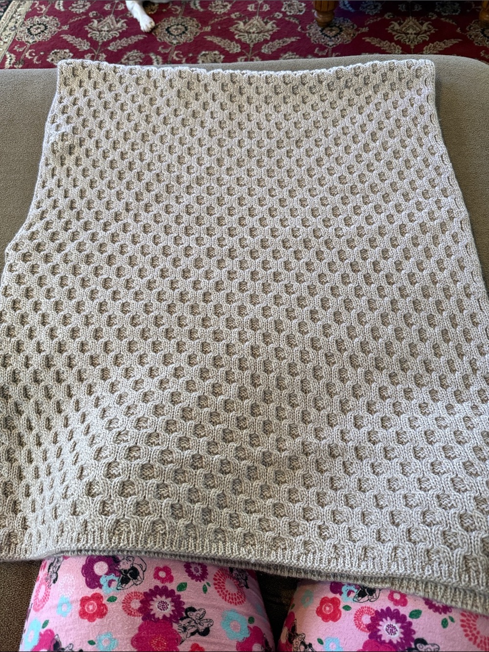 Blarney Aran Originals Woollen Mills Ireland Shawl Cable Knit (TD)